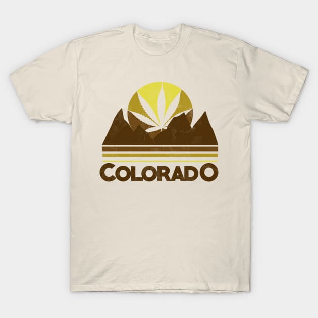 Retro Colorado Marijuana T-Shirt by bubbsnugg